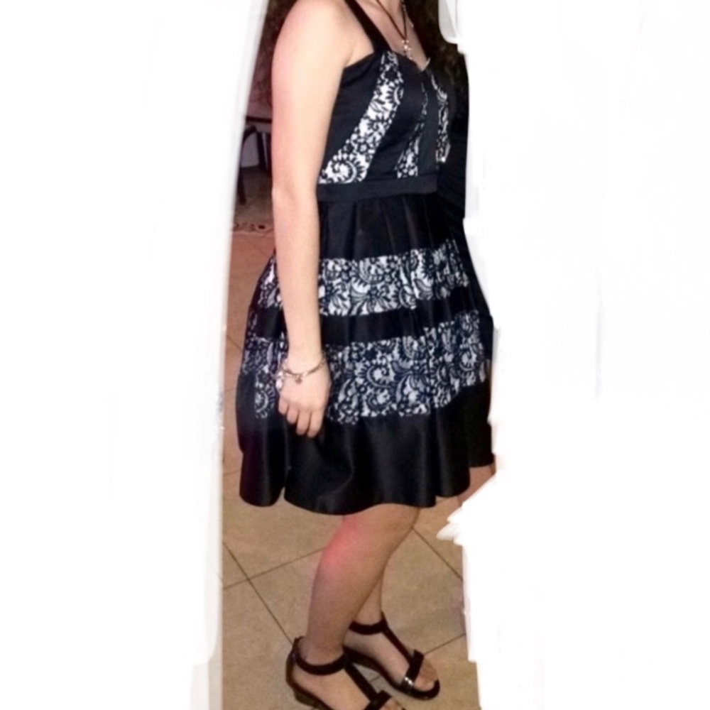 “Betsy & Adam” Black & Lace Dress - Picture 4 of 5